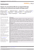 Cover page: Impact of concomitant fibrates on immunotherapy outcomes for advanced non-small cell lung cancer.