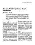 Cover page: Trends in auto emissions and gasoline composition.