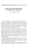 Cover page: Due passi manzoniani: Il rito del viaggio