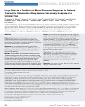 Cover page: Loop Gain as a Predictor of Blood Pressure Response in Patients Treated for Obstructive Sleep Apnea: Secondary Analysis of a Clinical Trial.