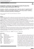 Cover page: Optimal folic acid dosage in lowering homocysteine: Precision Folic Acid Trial to lower homocysteine (PFAT-Hcy).