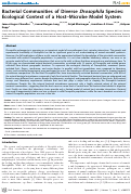 Cover page: Bacterial Communities of Diverse Drosophila Species: Ecological Context of a Host–Microbe Model System