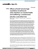 Cover page: Effects of brief remote high ventilation breathwork with retention on mental health and wellbeing: a randomised placebo-controlled trial.