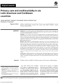 Cover page: Primary care and multimorbidity in six Latin American and Caribbean countries