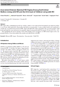 Cover page: Association Between Maternal HIV Stigma Among South Indian Mothers Living with HIV and the CD4 Count of Children Living with HIV