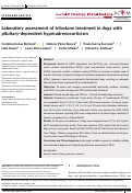 Cover page: Laboratory assessment of trilostane treatment in dogs with pituitary‐dependent hyperadrenocorticism