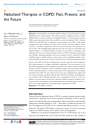 Cover page: Nebulized Therapies in COPD: Past, Present, and the Future.