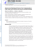 Cover page: Advance Care Planning and Goals of Care Communication in Older Adults with Cardiovascular Disease and Multi-Morbidity