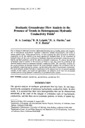 Cover page: Stochastic groundwater flow analysis in the presence of trends in heterogeneous hydraulic conductivity fields