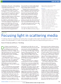 Cover page: Focusing light in scattering media