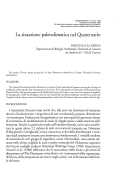 Cover page: La situazione paleoclimatica nel Quaternario