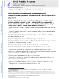 Cover page: Ethnoracial discrimination and the development of suspiciousness symptoms in individuals at clinical high-risk for psychosis.