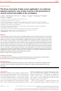 Cover page: The three moments of skin cream application: an evidence‐based proposal for use of skin creams in the prevention of irritant contact dermatitis in the workplace