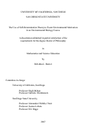 Cover page: The use of self-determination theory to foster environmental motivation in an environmental biology course