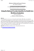 Cover page: Using the National Provider Identifier for health care workforce evaluation.