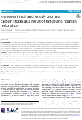 Cover page: Increases in soil and woody biomass carbon stocks as a result of rangeland riparian restoration.