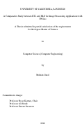 Cover page: A Comparative Study between RTL and HLS for Image Processing Applications with FPGAs