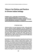 Cover page: Tobacco Use Policies and Practices in Diverse Indian Settings