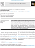 Cover page: A data integration method for new advances in development cognitive neuroscience.