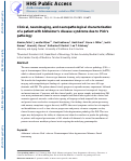 Cover page: Clinical, neuroimaging, and neuropathological characterization of a patient with Alzheimer’s disease syndrome due to Pick’s pathology