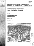 Cover page: Laser Acceleration in Vacuum and Gases with Capillary Waveguide