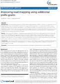 Cover page: Improving read mapping using additional prefix grams