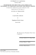 Cover page: Techniques for Reducing Long-Term Data Movement on Shingled Magnetic Recording Drives