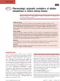 Cover page: Pharmacologic epigenetic modulators of alkaline phosphatase in chronic kidney disease.