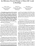 Cover page: An Efficiency-Focused Design of Direct-DC Loads in Buildings