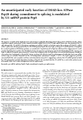 Cover page: An unanticipated early function of DEAD-box ATPase Prp28 during commitment to splicing is modulated by U5 snRNP protein Prp8