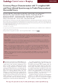 Cover page: Coronary Plaque Characterization with T1-weighted MRI and Near-Infrared Spectroscopy to Predict Periprocedural Myocardial Injury.