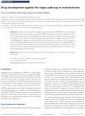 Cover page: Drug development against the hippo pathway in mesothelioma