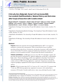 Cover page: Clinically nonmetastatic renal cell carcinoma with sarcomatoid dedifferentiation: Natural history and outcomes after surgical resection with curative intent