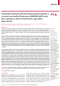 Cover page: Avelumab for patients with previously treated metastatic or recurrent non-small-cell lung cancer (JAVELIN Solid Tumor): dose-expansion cohort of a multicentre, open-label, phase 1b trial