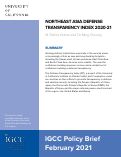 Cover page: Northeast Asia Defense Transparency Index 2020-21