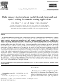 Cover page: Daily canopy photosynthesis model through temporal and spatial scaling for remote sensing applications