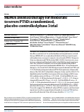 Cover page: MDMA-assisted therapy for moderate to severe PTSD: a randomized, placebo-controlled phase 3 trial