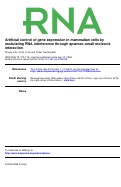 Cover page: Artificial control of gene expression in mammalian cells by modulating RNA interference through aptamer-small molecule interaction