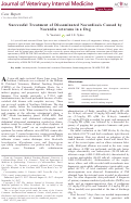 Cover page: Successful Treatment of Disseminated Nocardiosis Caused by Nocardia veterana in a Dog