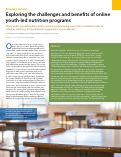 Cover page: Exploring the challenges and benefits of online youth-led nutrition programs