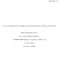 Cover page of Environmental Migration and Indigenous Cultural Degradation: The Wayuu in Colombia
