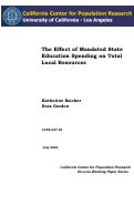 Cover page: The Effect of Mandated State Education Spending on Total Local Resources