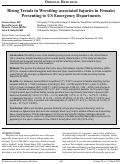 Cover page: Rising Trends in Wrestling-associated Injuries in Females Presenting to US Emergency Departments