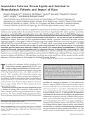 Cover page: Association between Serum Lipids and Survival in Hemodialysis Patients and Impact of Race