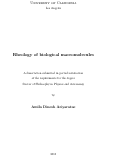 Cover page: Rheology of biological macromolecules