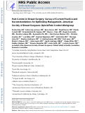 Cover page: Pain Control in Breast Surgery: Survey of Current Practice and Recommendations for Optimizing Management—American Society of Breast Surgeons Opioid/Pain Control Workgroup