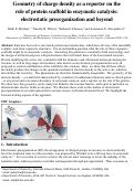 Cover page: Geometry of Charge Density as a Reporter on the Role of the Protein Scaffold in Enzymatic Catalysis: Electrostatic Preorganization and Beyond