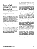 Cover page: Enhancing the Quality of Computing Service: Technology, Structure, and People