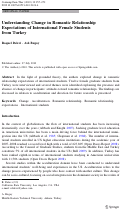 Cover page: Understanding Change in Romantic Relationship Expectations of International Female Students from Turkey