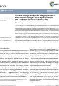Cover page: Location change method for imaging chemical reactivity and catalysis with single-molecule and -particle fluorescence microscopy